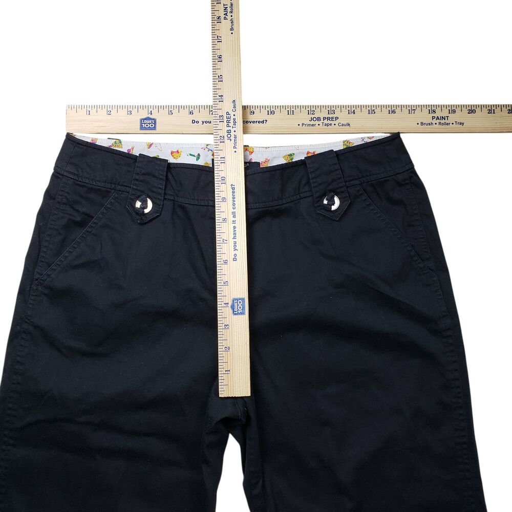 Sandro Sportwear Capri Pants Womens 12 Black Cropped - Picture 5 of 8